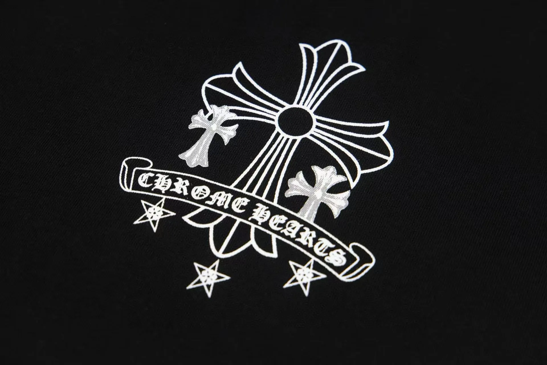 🅿️170 ChromeHearts/Chrome Hearts 25ss round neck T-shirt Original fabric Official same style Short-sleeved T-shirt Customized 260g same vat dyed fabric Very comfortable to the touch Latest brick cabinet synchronization for spring and summer Fashionable and individual Super versatile and good-looking Very suitable for both men and women A must-have style Hang tag Collar label Washed wheat Complete with three standards Color: Black White Size: XS-L